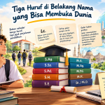 Tiga Huruf di Belakang Nama yang Bisa Membuka Dunia tiga huruf di belakang nama yang bisa membuka dunia